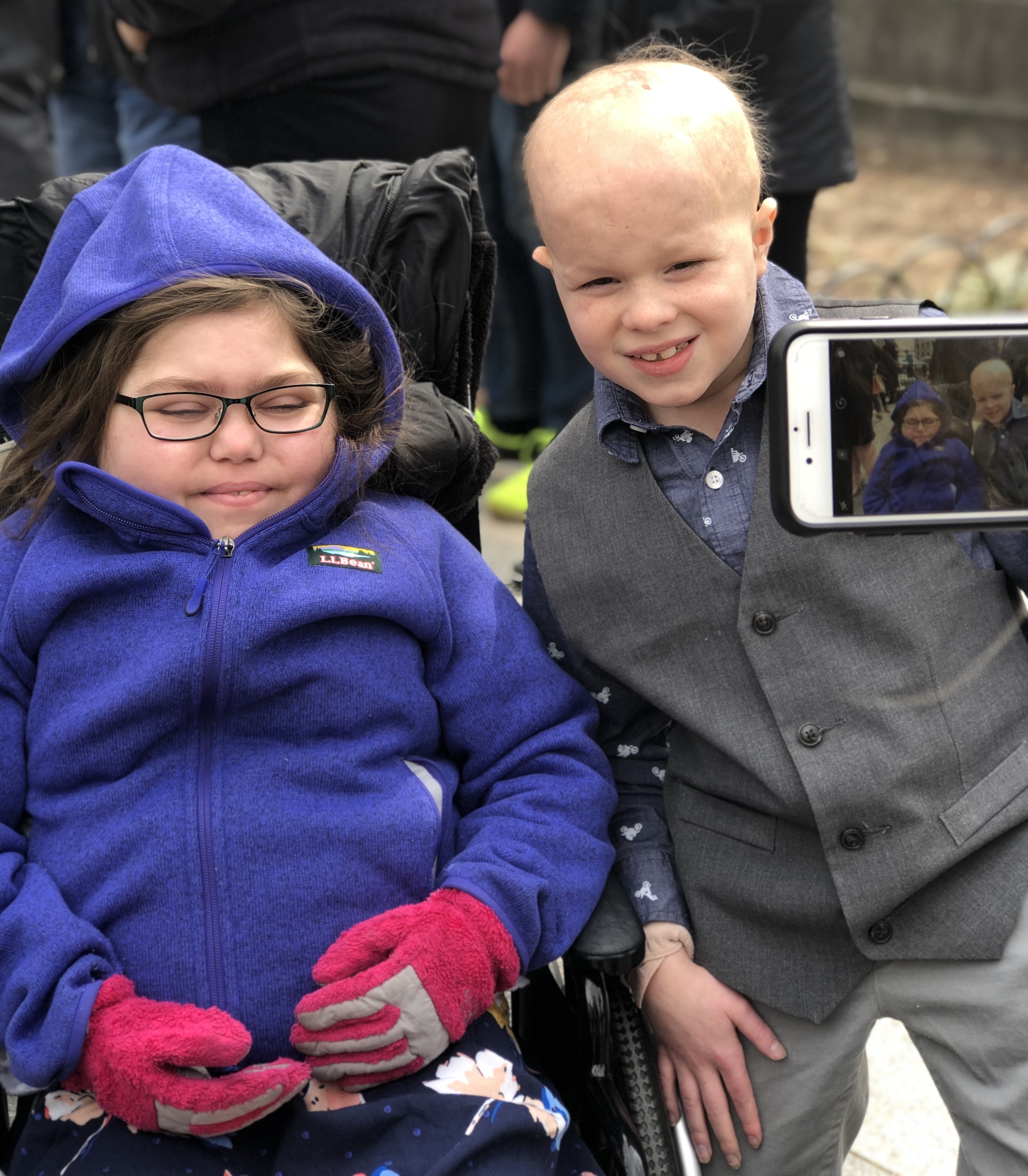 Chase and St. Baldrick's ambassador, Abby
